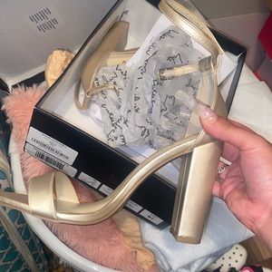 Gold Lulu Heels